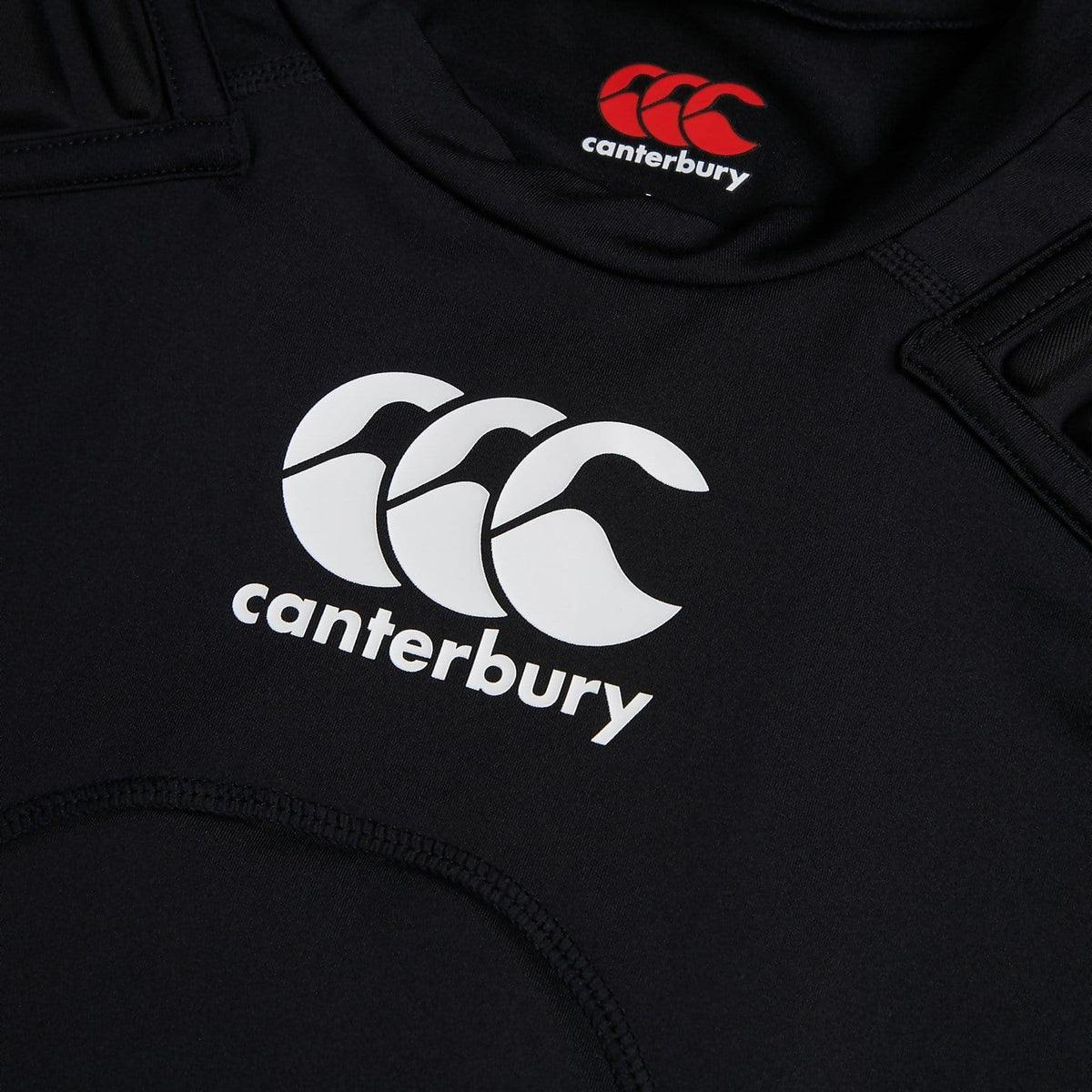 Detail pic of Canterbury Rugby Adult Pro Protection Vest Black, White &amp; Silver