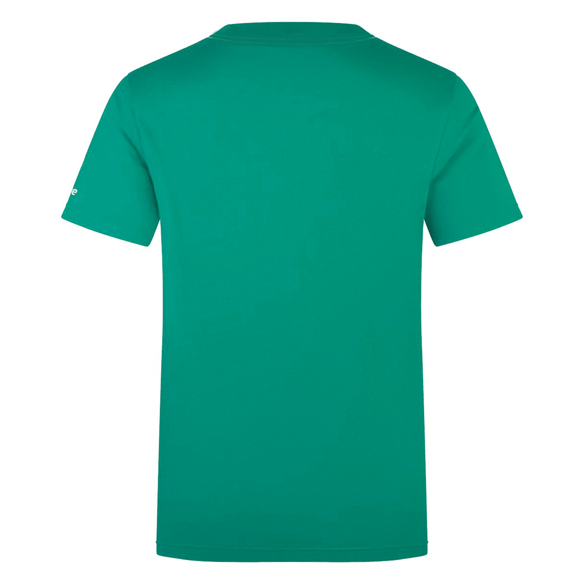 The back of the plain green short-sleeved t-shirt subtly hints at its exclusive nature, showcasing an Irish green logo that represents the Ireland Team Cotton T-Shirt 24 by Canterbury.