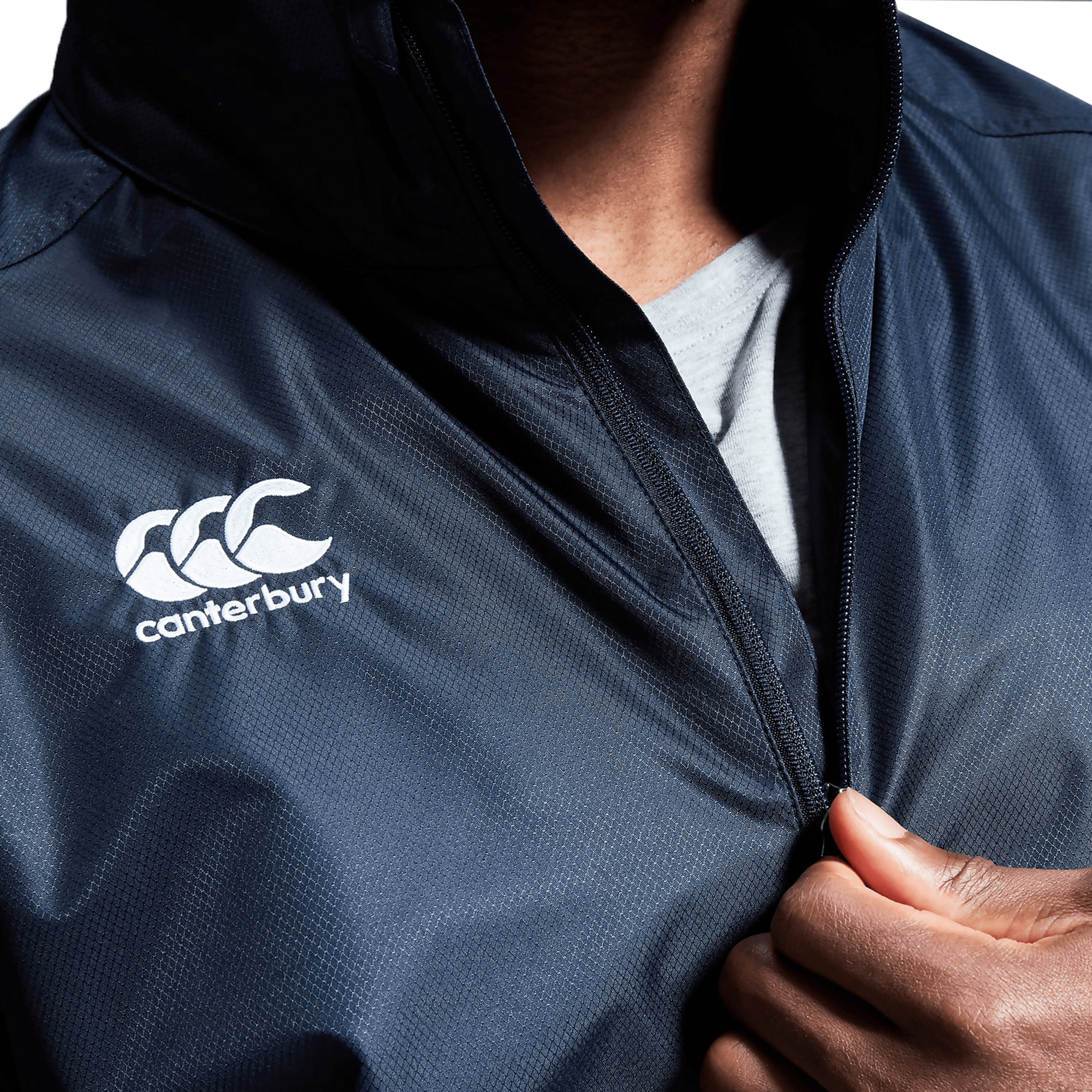 Canterbury Rugby Club Full Zip Rain Jacket - Water Resistant Canterbury Rugby Club Full Zip Rain Jacket - Water Resistant