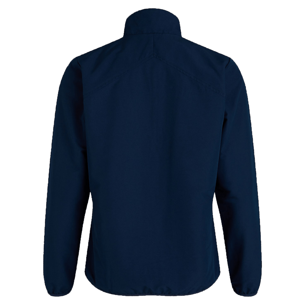 The back of a Canterbury Club Track Jacket in navy blue from Canterbury.