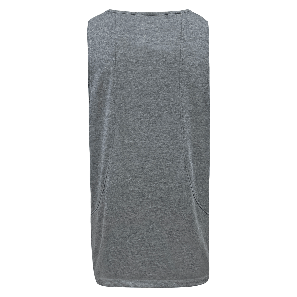 The back view of a Canterbury Tempo Vapodri Singlet, a grey tank top made from recycled polyester with VapoDri technology.