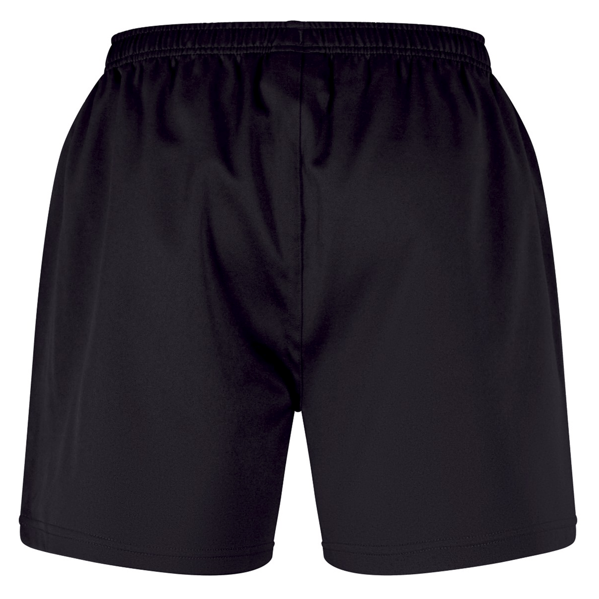 The Canterbury Professional Short 2.0 showcases a plain black design with an elastic waistband, offering adjustable fit and durability—perfect for those seeking classic quality from Canterbury athletic shorts.