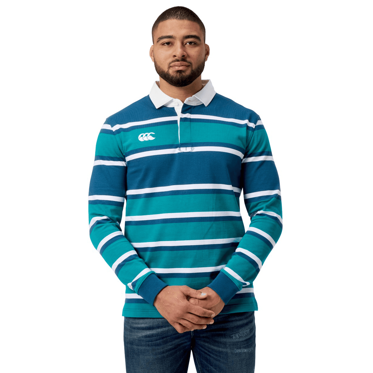 Engineered Long Sleeve Striped Rugby Jersey by Canterbury H125