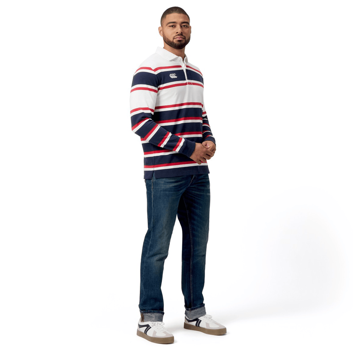 Engineered Long Sleeve Striped Rugby Jersey by Canterbury H125