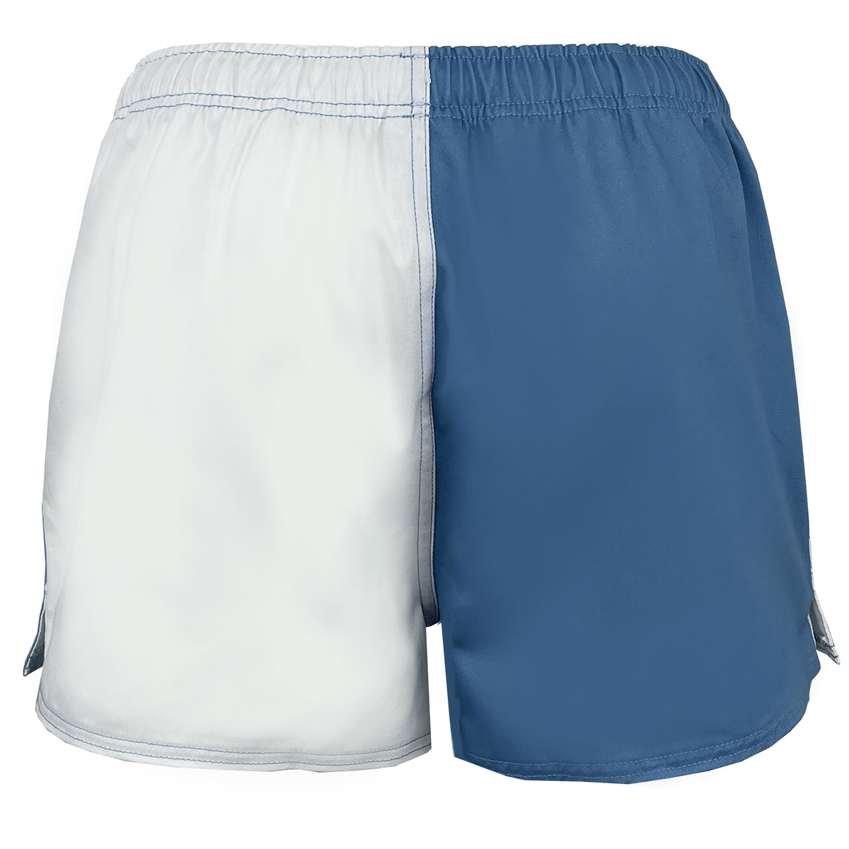 Explore the Canterbury Harlequin Drill Shorts by Canterbury, made from 100% cotton. These eye-catching shorts boast a unique design with one side in white and the other in blue, finished with an elastic waistband for maximum comfort.