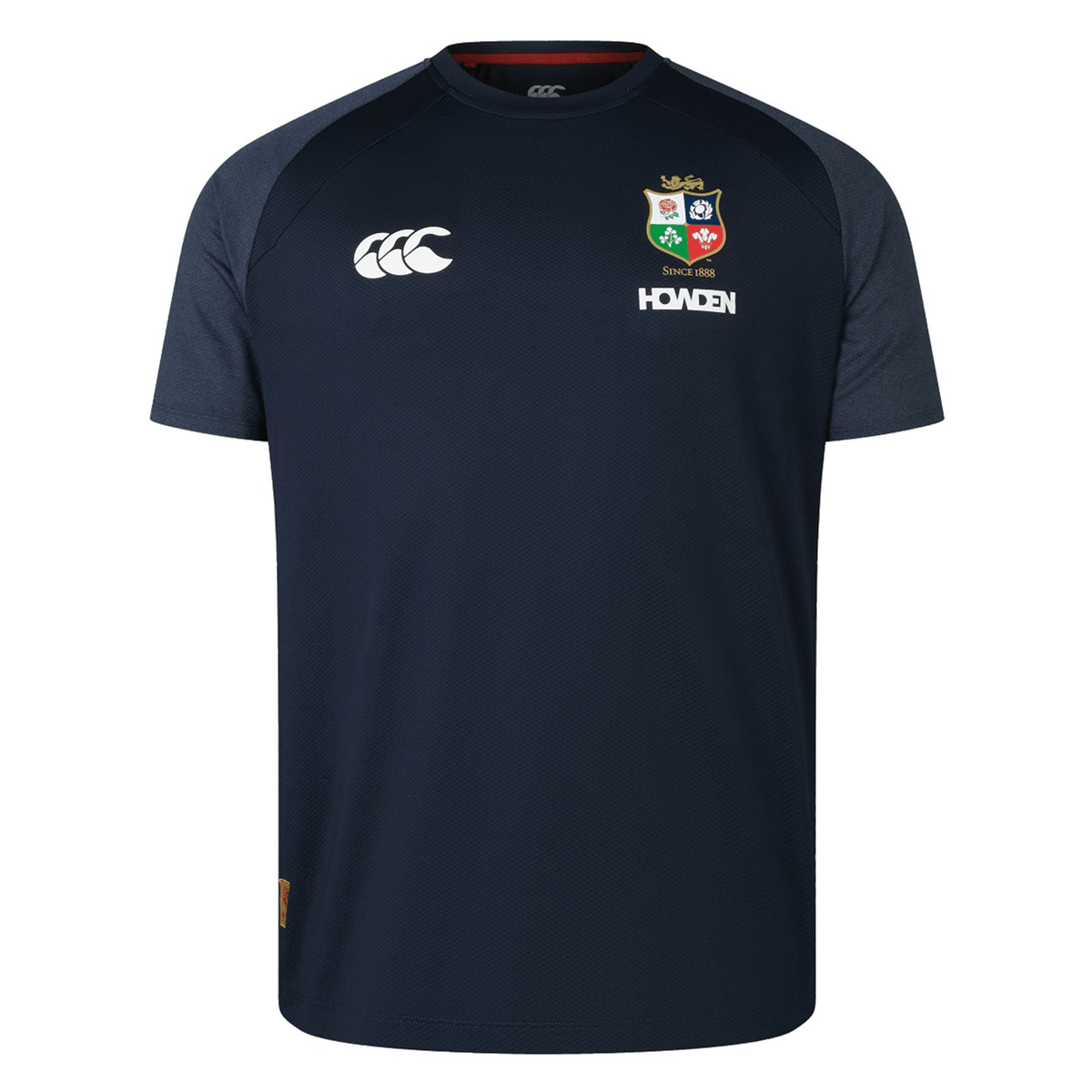 British &amp; Irish Lions 25 Everest Tee by Canterbury in navy blue featuring the Canterbury logo on the chest and white text, capturing the essence of the British &amp; Irish Lions.