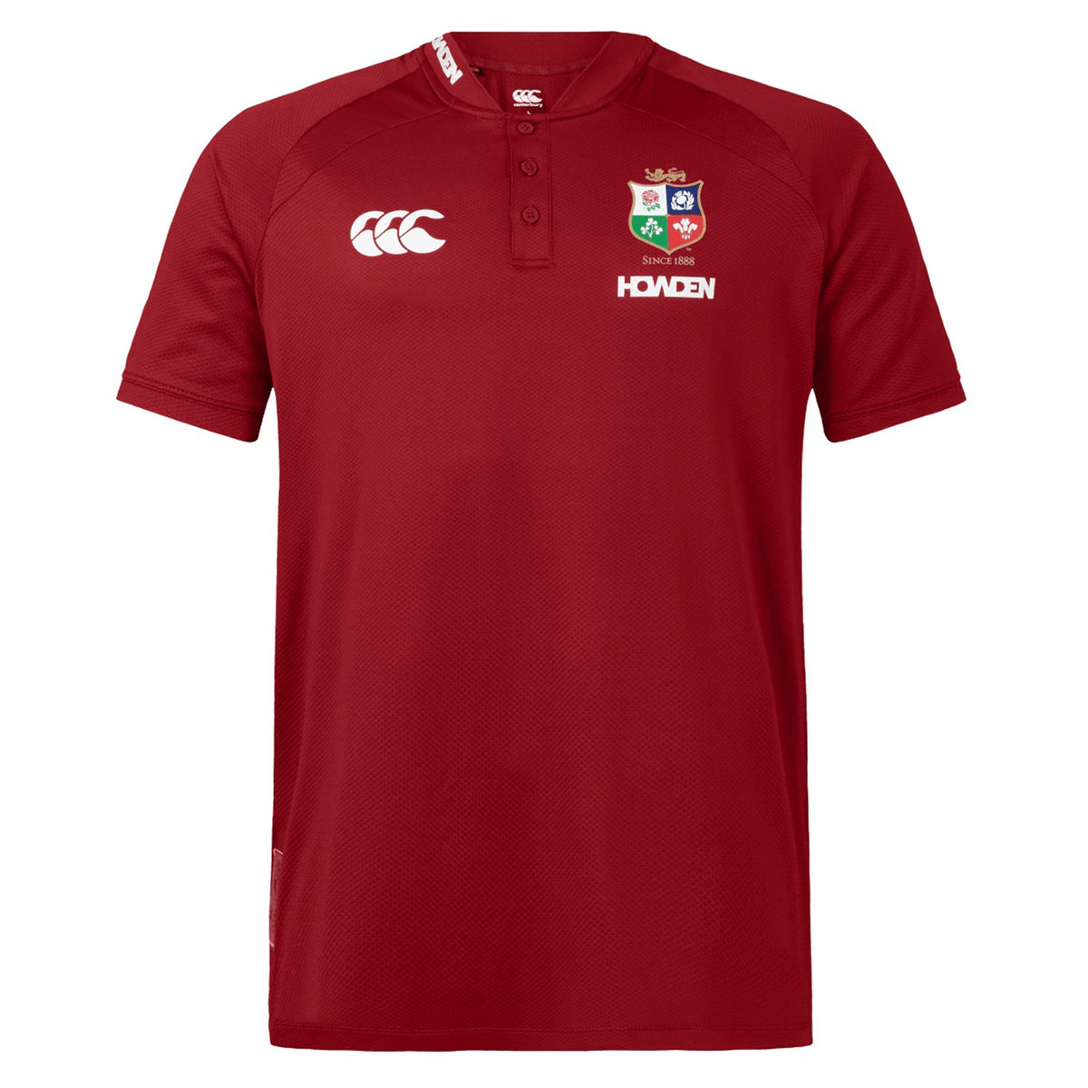 The British &amp; Irish Lions 25 Poly Polo by Canterbury showcases the iconic crest, Canterbury logo, and Harvey's name, crafted from breathable fabric for ultimate comfort.
