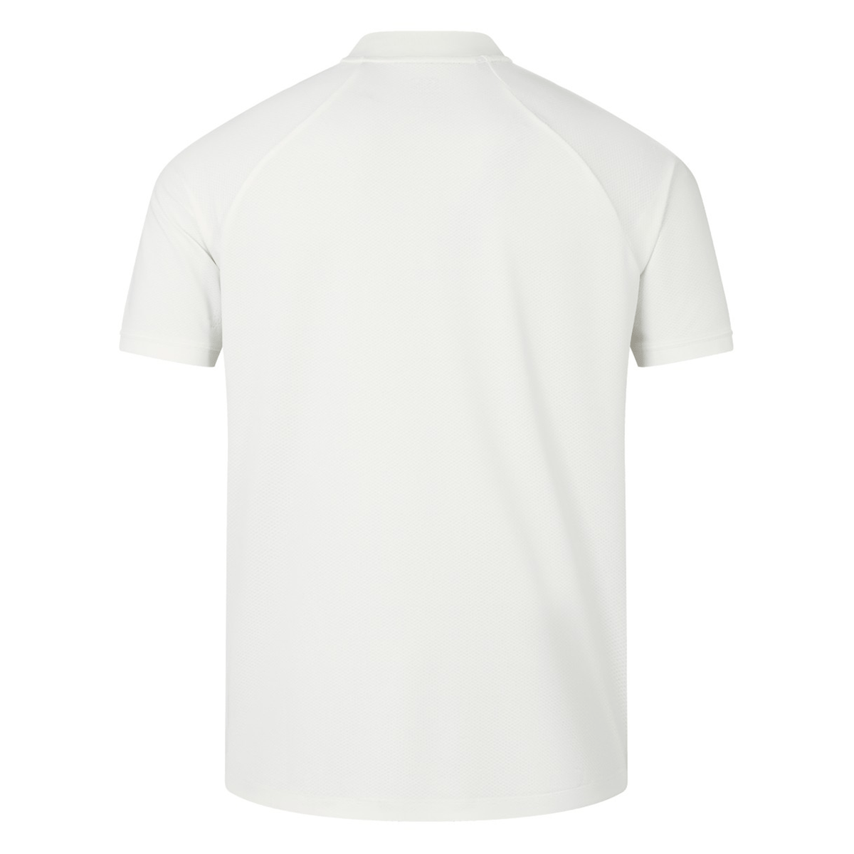 The British &amp; Irish Lions 25 Poly Polo by Canterbury, shown from the back, features a minimalist design with a round neckline and embossed BIL neck tape. It embodies understated style with no visible logos or patterns.
