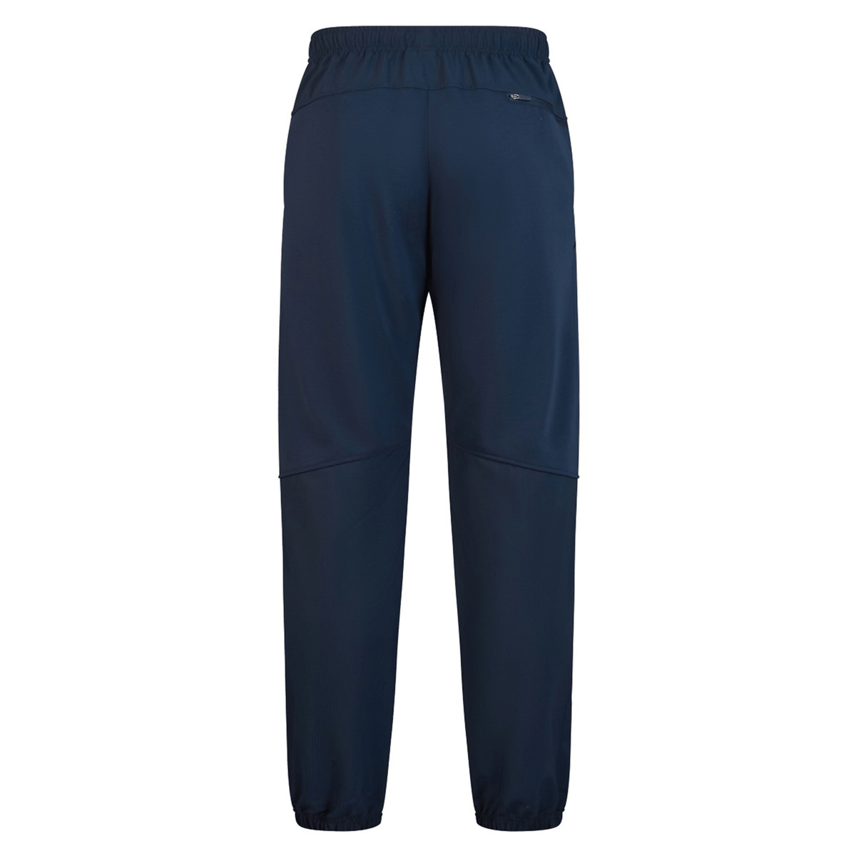 Canterbury's British &amp; Irish Lions 25 Training Pants, in navy blue with an elastic waistband, designed for peak performance, are displayed from the back.