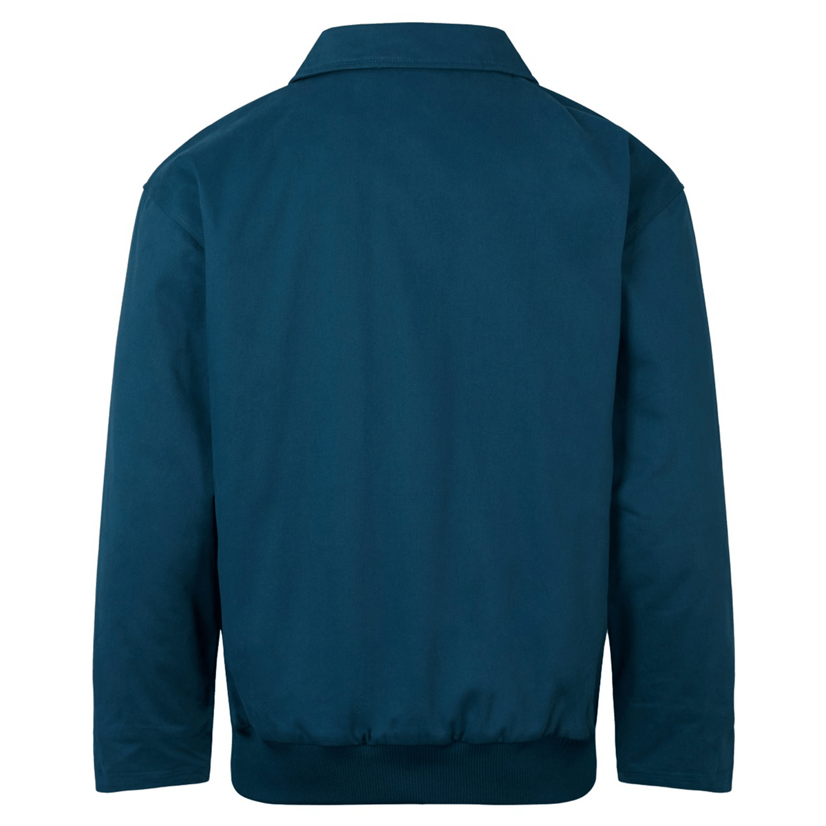 The British &amp; Irish Lions 2025 Heritage Quilted Jacket by Canterbury, in navy blue, features a collar and ribbed hem and is elegantly displayed from the back, capturing the timeless charm of the brand.