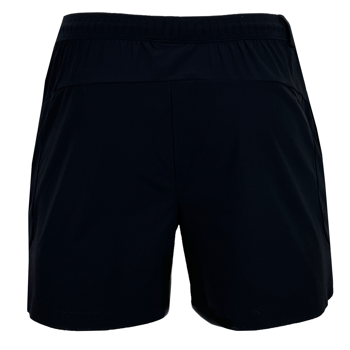 Meet the Canterbury Everest 7" Woven Short: stylish black athletic shorts with four-way stretch fabric, quick-drying finish, an elastic waistband, and a minimalist design for ultimate comfort and style in every move.