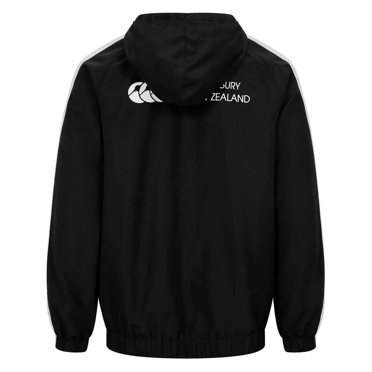 Ireland 25/26 Legends 1/4 Zip Jacket by Canterbury featuring white sleeve stripes and the &quot;Canterbury New Zealand&quot; logo printed on the upper back.