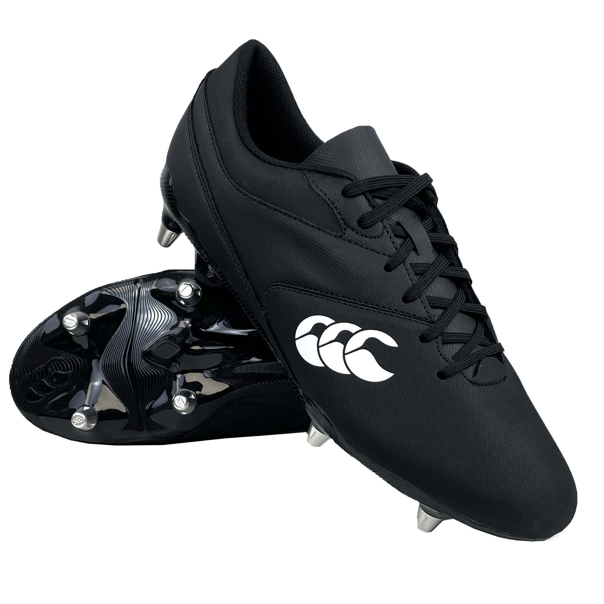 Canterbury Phoenix Raze Rugby Cleat - Soft Ground Boot - Black