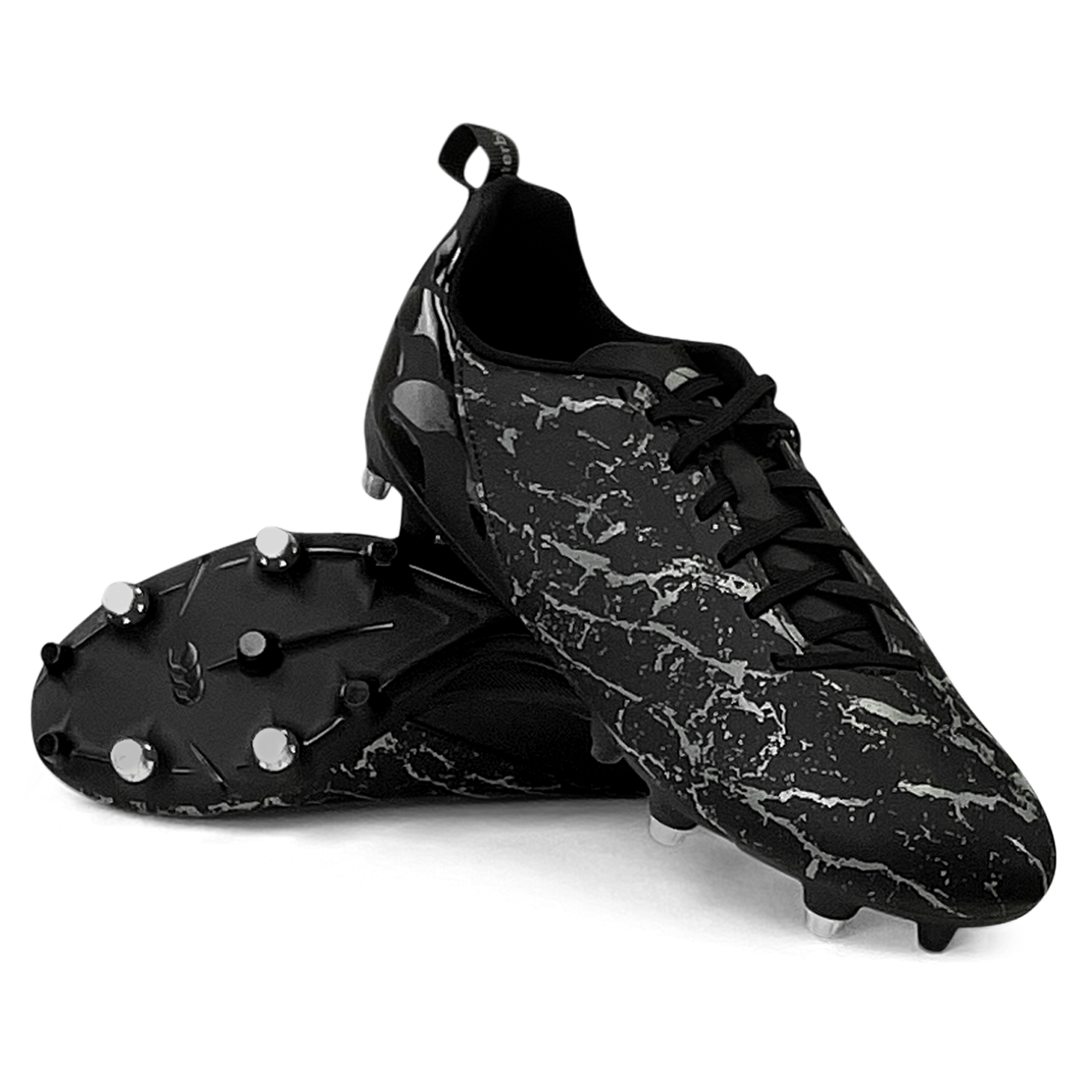 Canterbury Speed Team Rugby Cleat - Soft Ground Boot - Black/Grey 